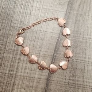 Rose gold heart bracelet